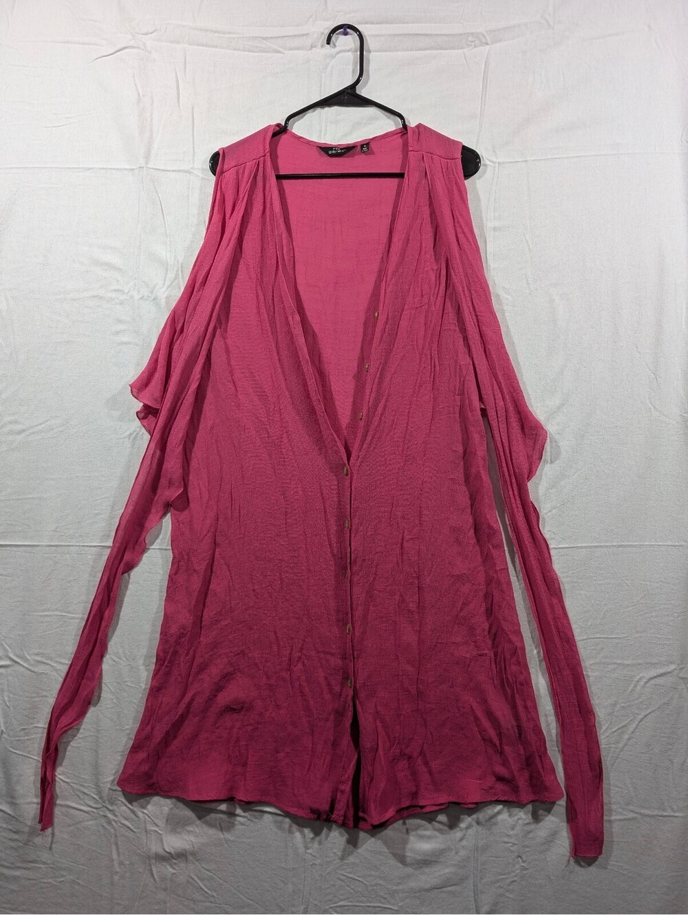 NWT mlle gabrielle, Cover Up, Fuchsia Pink, Size XL